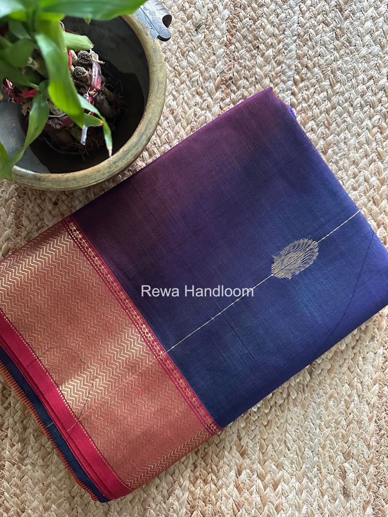 Maheshwari Blue Shaded Butta Saree BLSS09