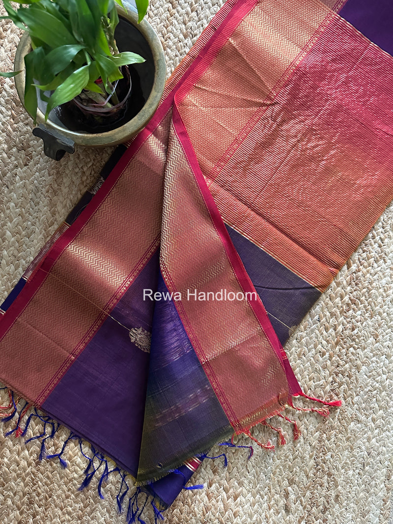 Maheshwari Blue Shaded Butta Saree BLSS09
