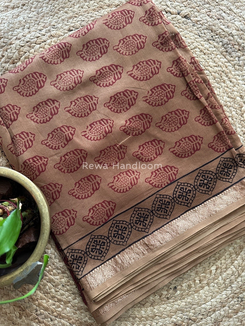 Maheshwari Mehendi Green Bagh Print Suit BSP0133