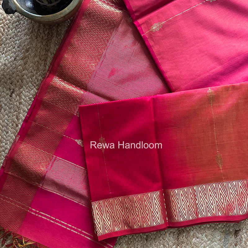 Maheshwari Rani Pink Shaded Butta Saree BLSS032