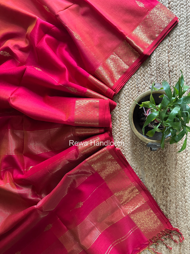 Maheshwari Rani Pink Shaded Butta Saree BLSS032