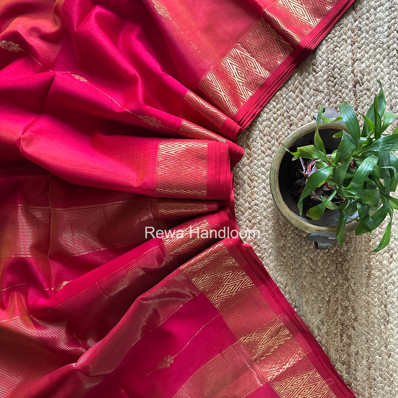 Maheshwari Rani Pink Shaded Butta Saree BLSS032