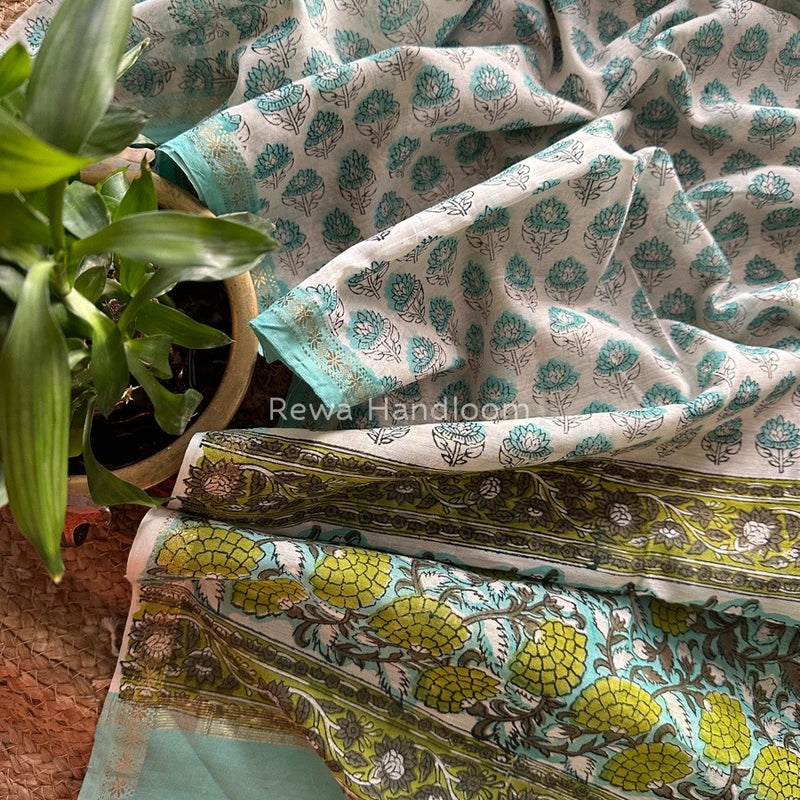 Maheshwari Hand Block Printed Dupatta