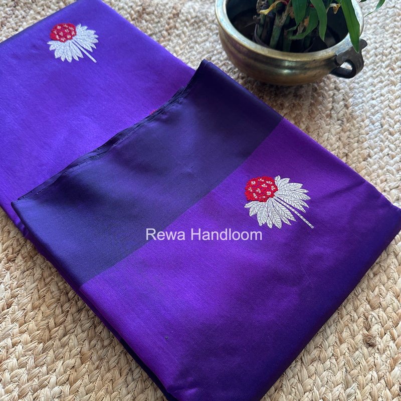 Violet Chanderi Pattu Silk Butta Saree CPBS01