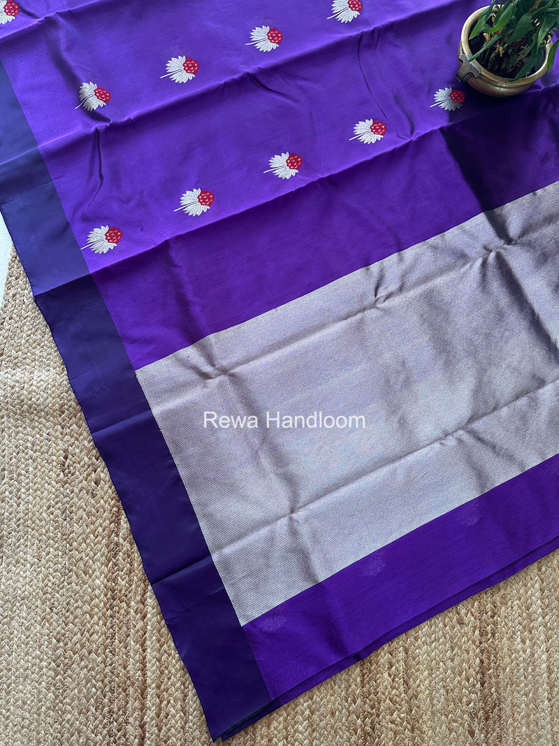 Violet Chanderi Pattu Silk Butta Saree CPBS01