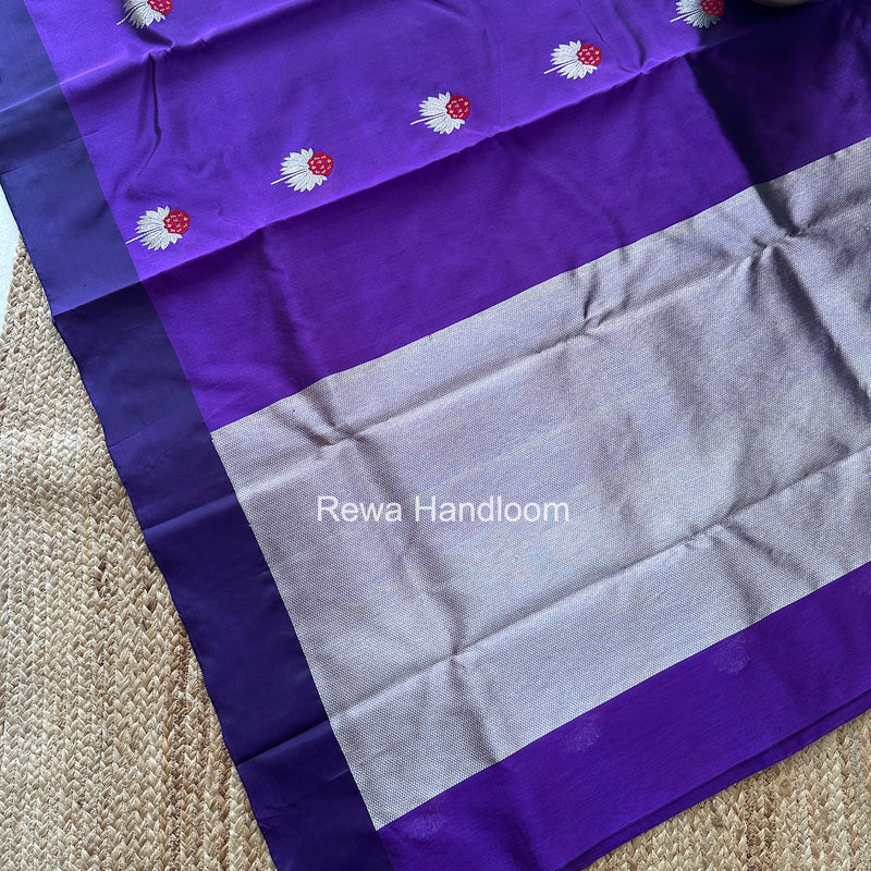 Violet Chanderi Pattu Silk Butta Saree CPBS01