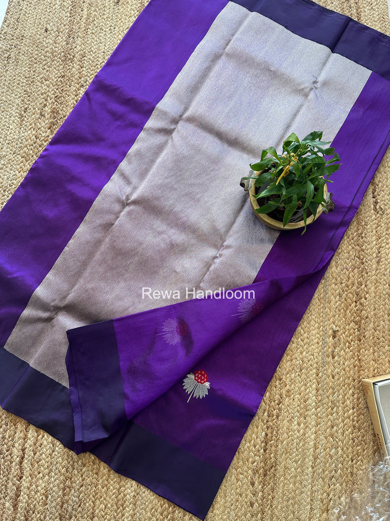 Violet Chanderi Pattu Silk Butta Saree CPBS01