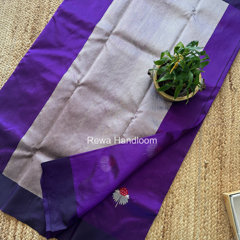 Violet Chanderi Pattu Silk Butta Saree CPBS01