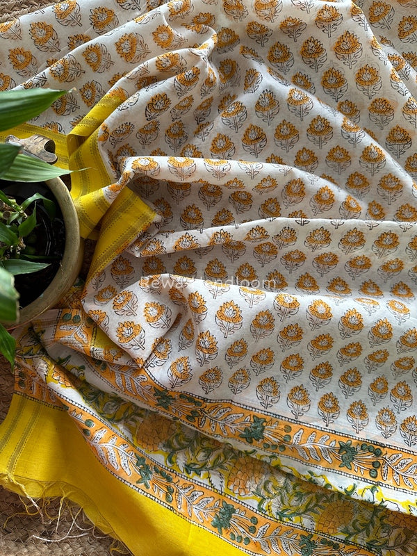 Maheshwari Hand Block Printed Dupatta