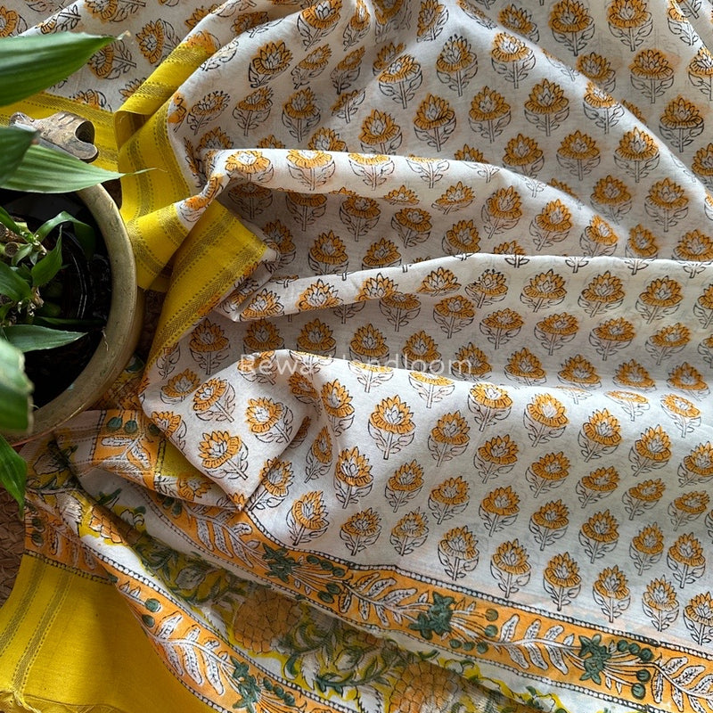 Maheshwari Hand Block Printed Dupatta