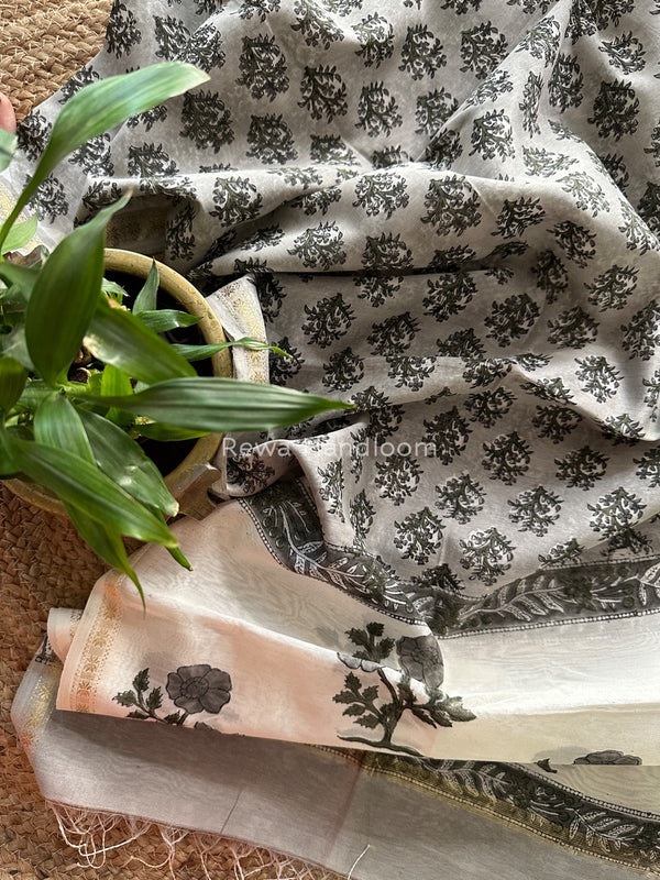 Maheshwari Hand Block Printed Dupatta