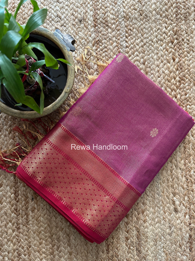 Maheshwari Magenta Tissue Butti Saree TBBS065