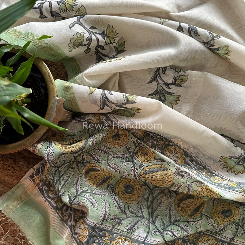 Maheshwari Hand Block Printed Dupatta