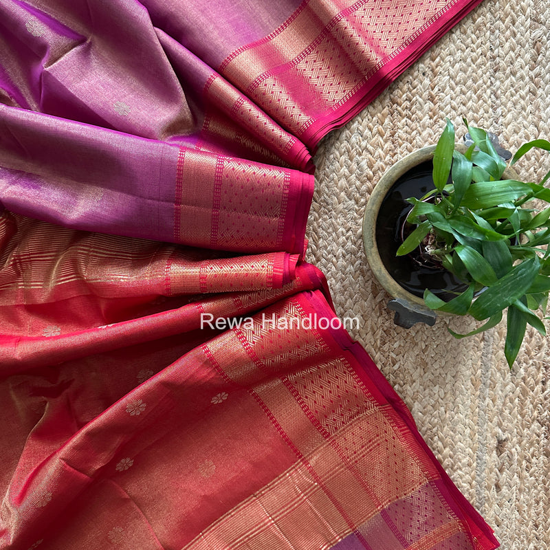 Maheshwari Magenta Tissue Butti Saree TBBS065