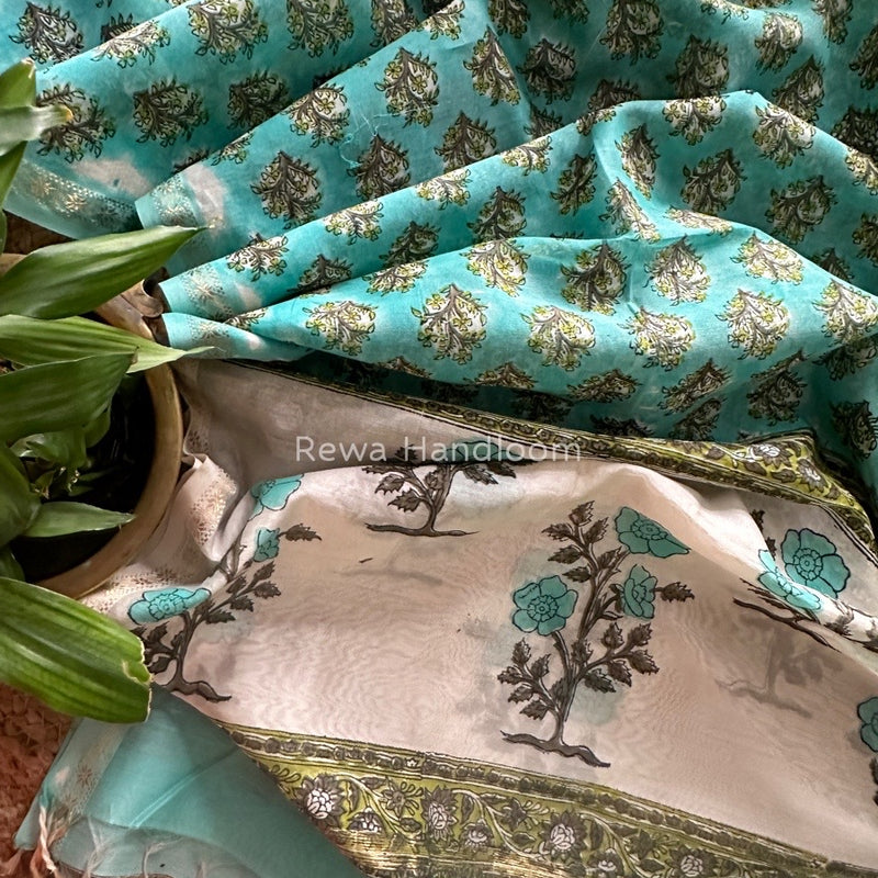 Maheshwari Hand Block Printed Dupatta