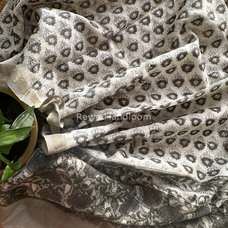 Maheshwari Hand Block Printed Dupatta