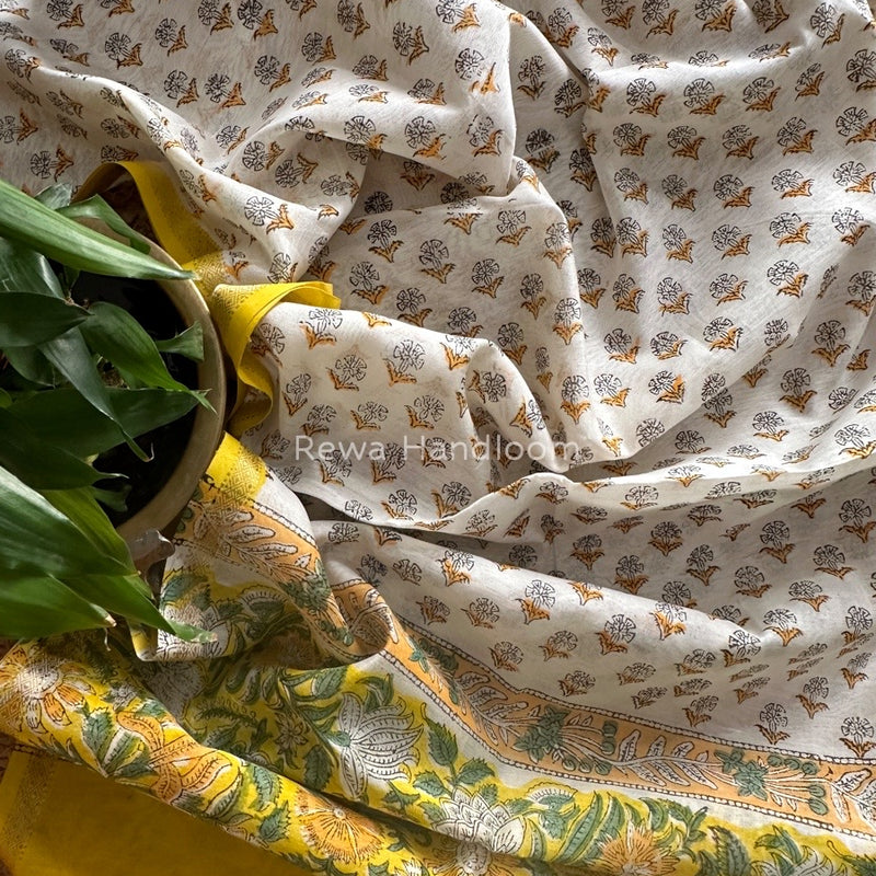 Maheshwari Hand Block Printed Dupatta