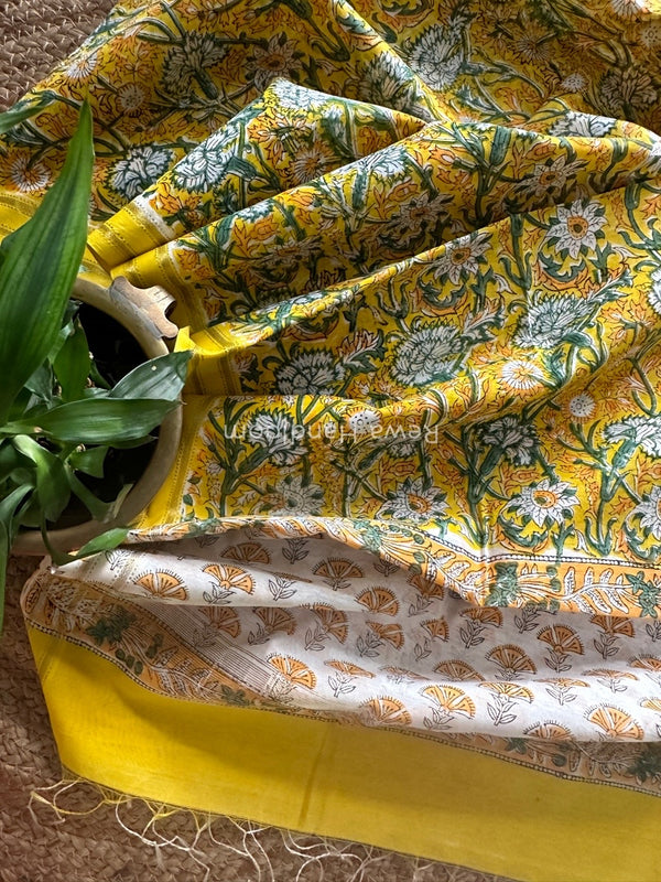 Maheshwari Hand Block Printed Dupatta
