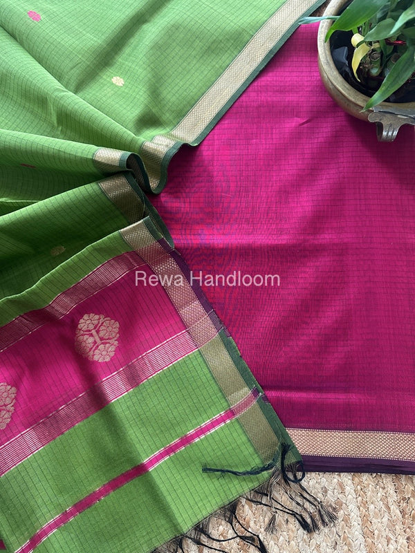 Maheshwari Motifs Top-Dupatta Set