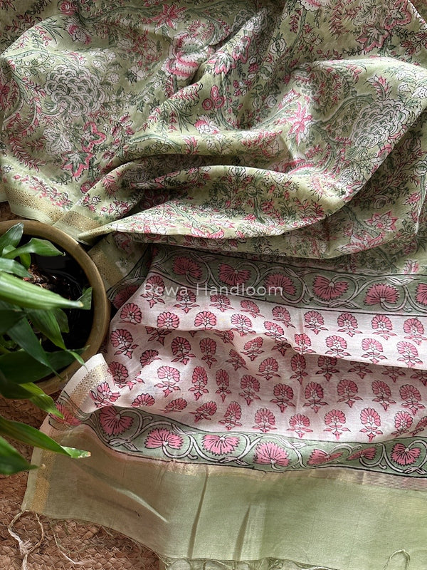 Maheshwari Hand Block Printed Dupatta