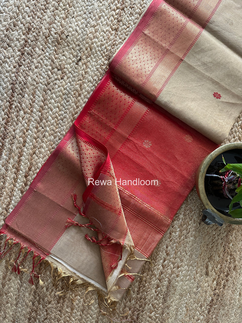 Maheshwari Tissue Butti Saree