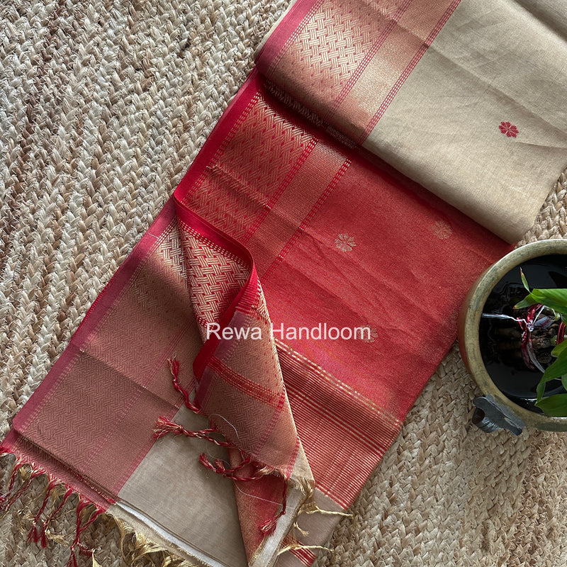 Maheshwari Tissue Butti Saree