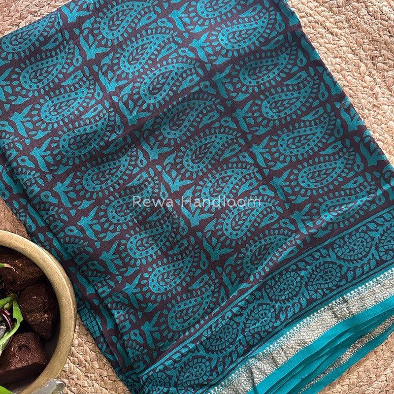 Maheshwari Rama Green Bagh Print Suit BSP0156
