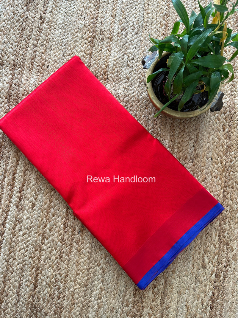 Red Chanderi Pattu Silk Saree CPSS02