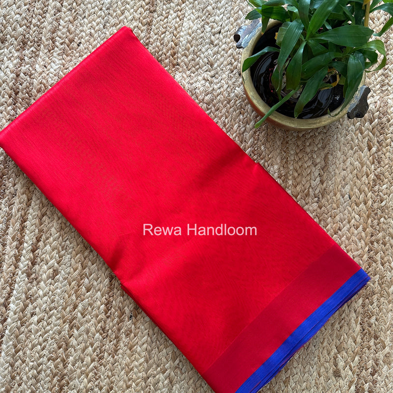 Red Chanderi Pattu Silk Saree CPSS02
