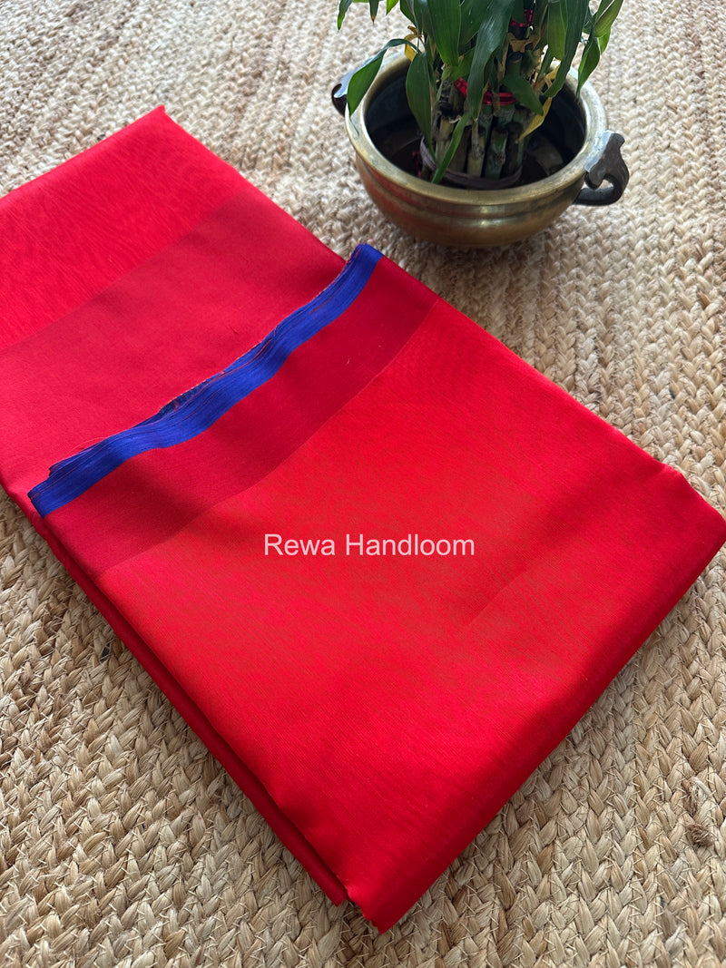 Red Chanderi Pattu Silk Saree CPSS02