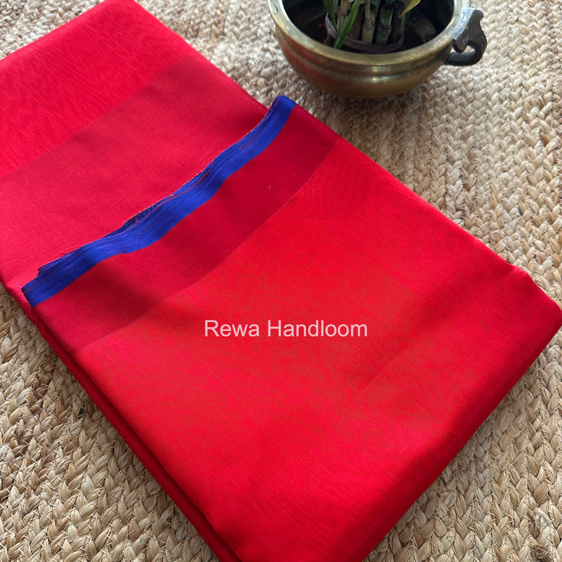Red Chanderi Pattu Silk Saree CPSS02