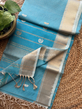 Firoji Zari Butti ~ Maheshwari Saree-KJS029