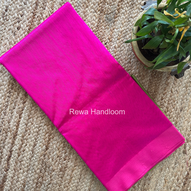 Fuchsia Pink Chanderi Pattu Silk Saree CPSS01