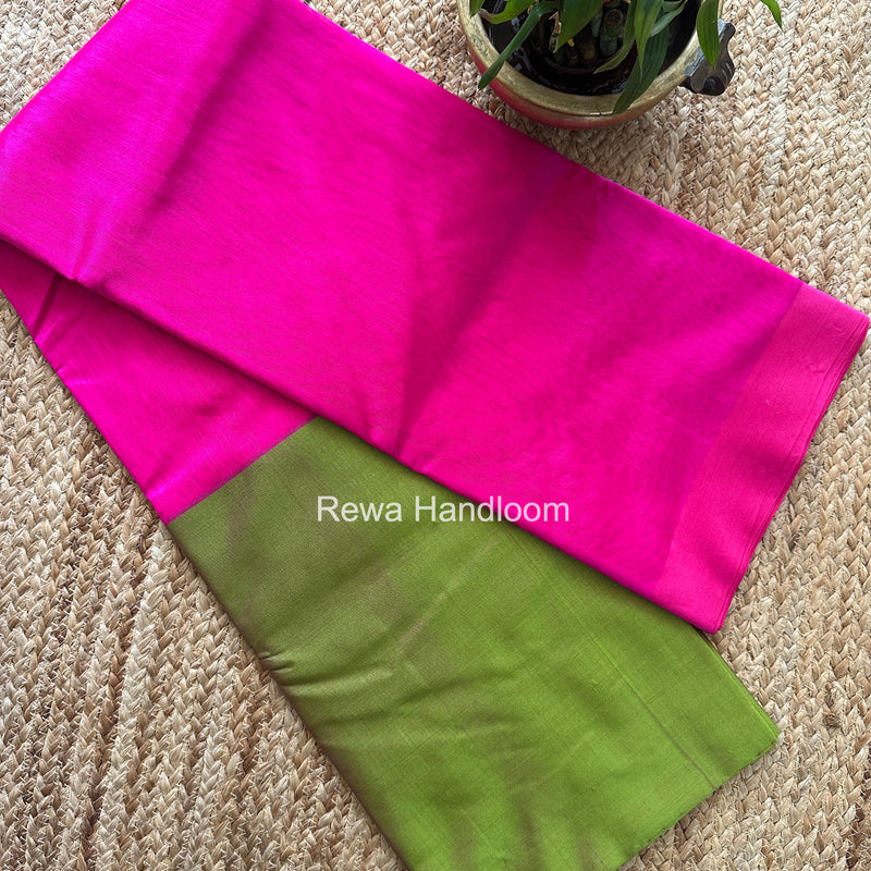 Fuchsia Pink Chanderi Pattu Silk Saree CPSS01