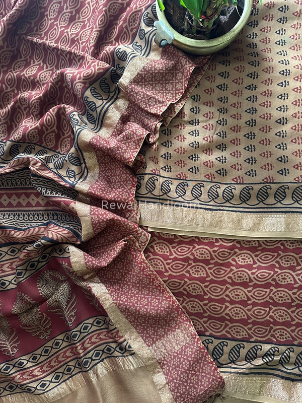 Maheshwari Biscuit Bagh Print Suit BSP0151