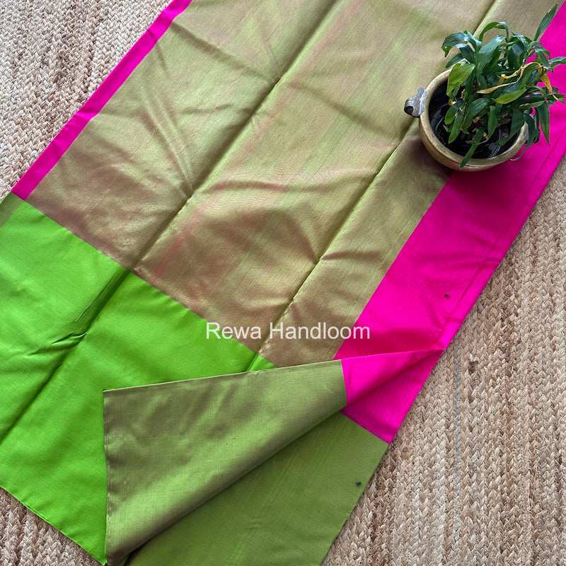 Fuchsia Pink Chanderi Pattu Silk Saree CPSS01