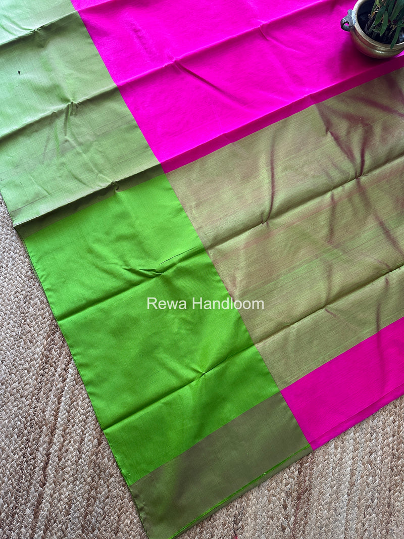 Fuchsia Pink Chanderi Pattu Silk Saree CPSS01
