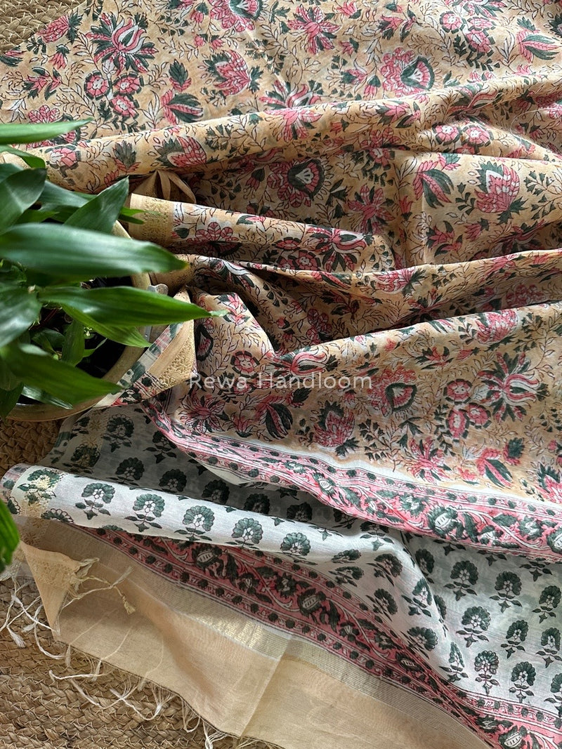 Maheshwari Hand Block Printed Dupatta