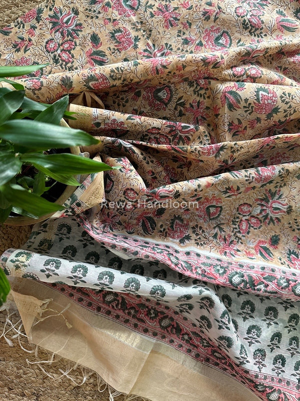 Maheshwari Hand Block Printed Dupatta