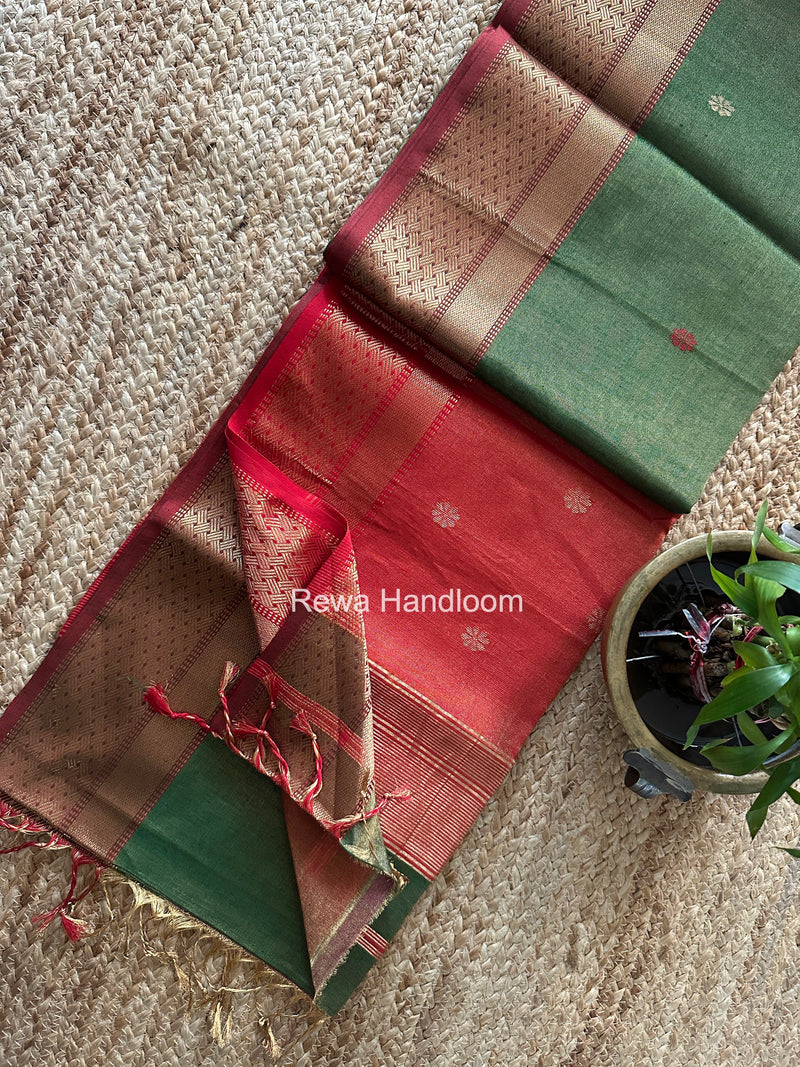 Maheshwari Tissue Butti Saree
