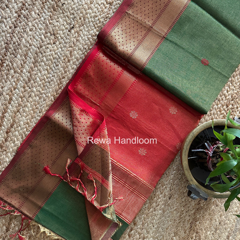 Maheshwari Tissue Butti Saree