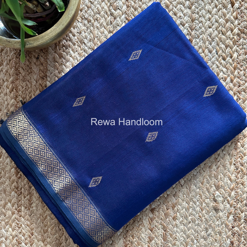 Maheshwari Blue Lotus Butta Saree LBS065