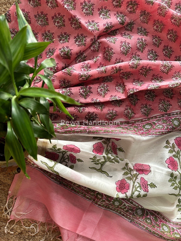 Maheshwari Hand Block Printed Dupatta