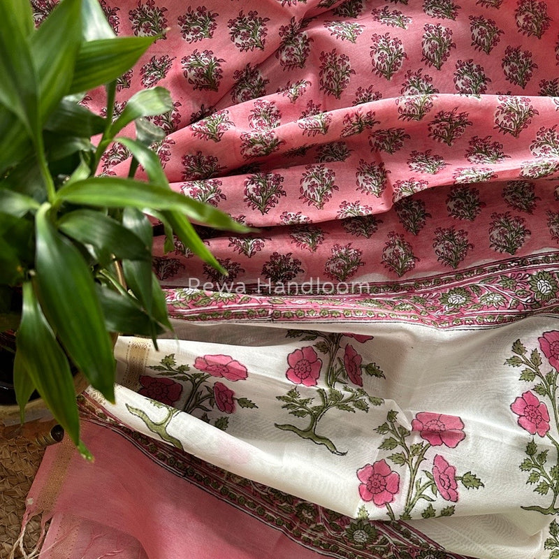 Maheshwari Hand Block Printed Dupatta