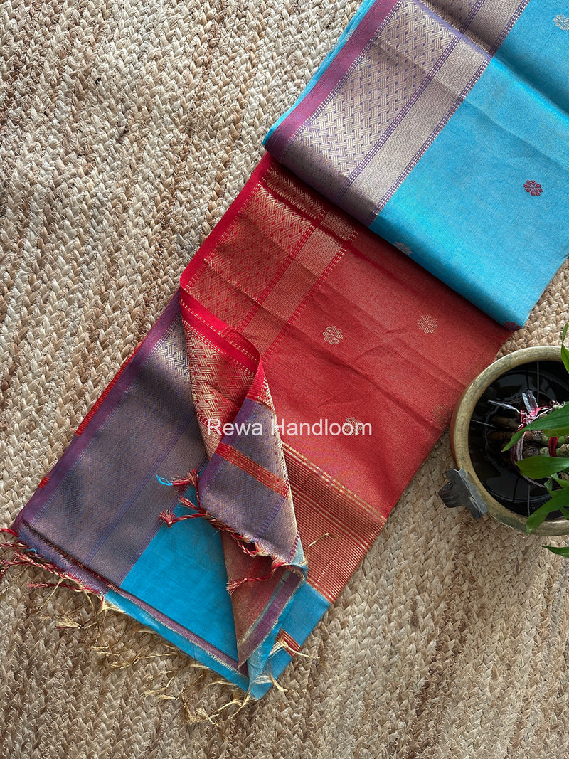 Maheshwari Tissue Butti Saree