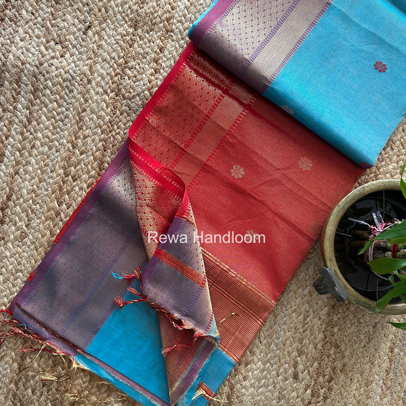 Maheshwari Tissue Butti Saree