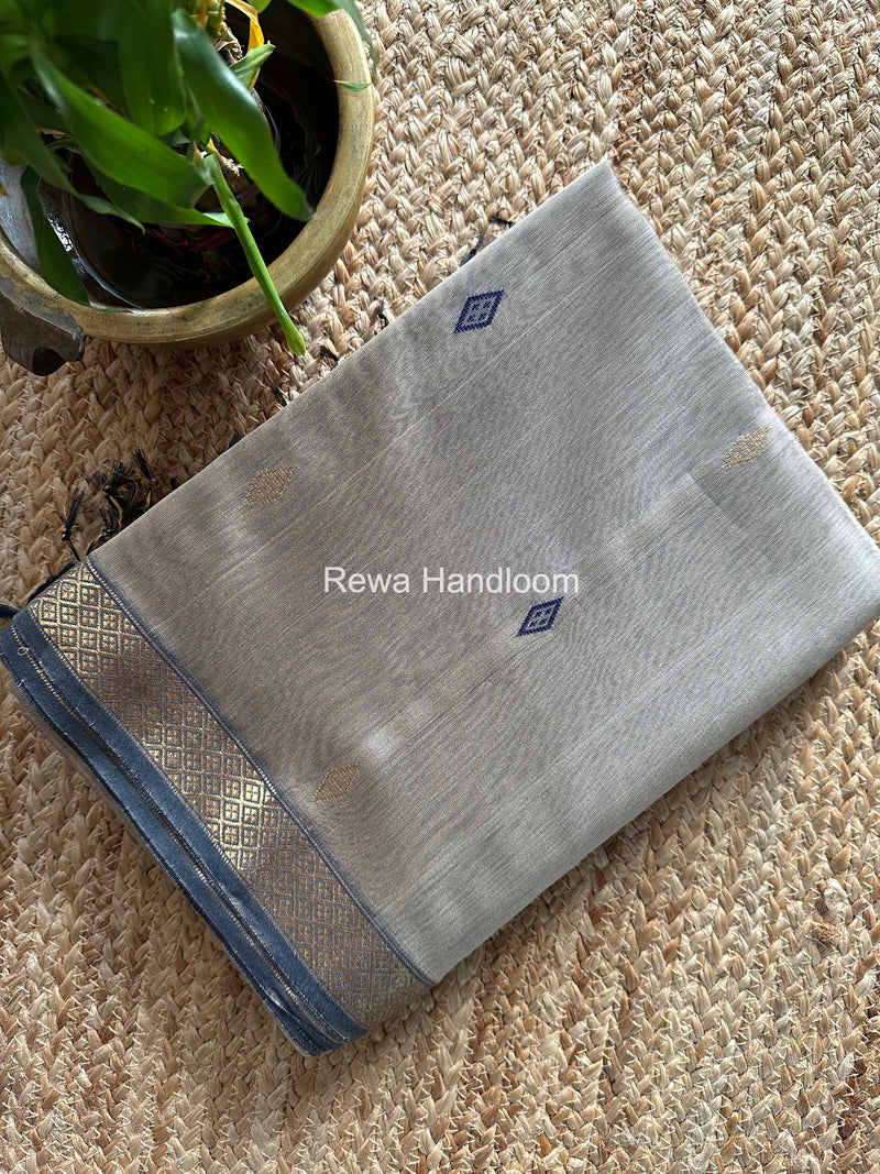 Maheshwari Beige Lotus Butta Saree LBS066
