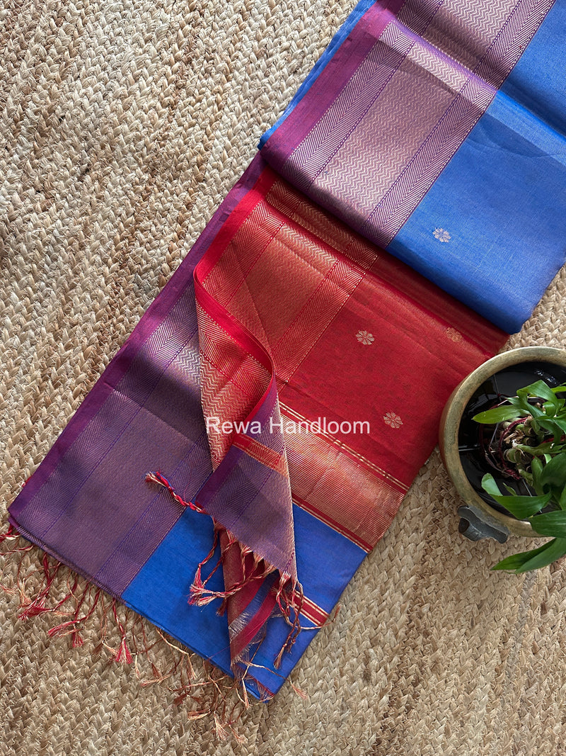 Maheshwari Tissue Butti Saree