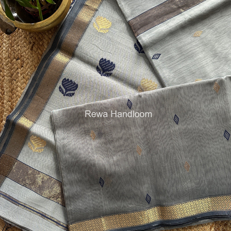 Maheshwari Lotus Butta Saree