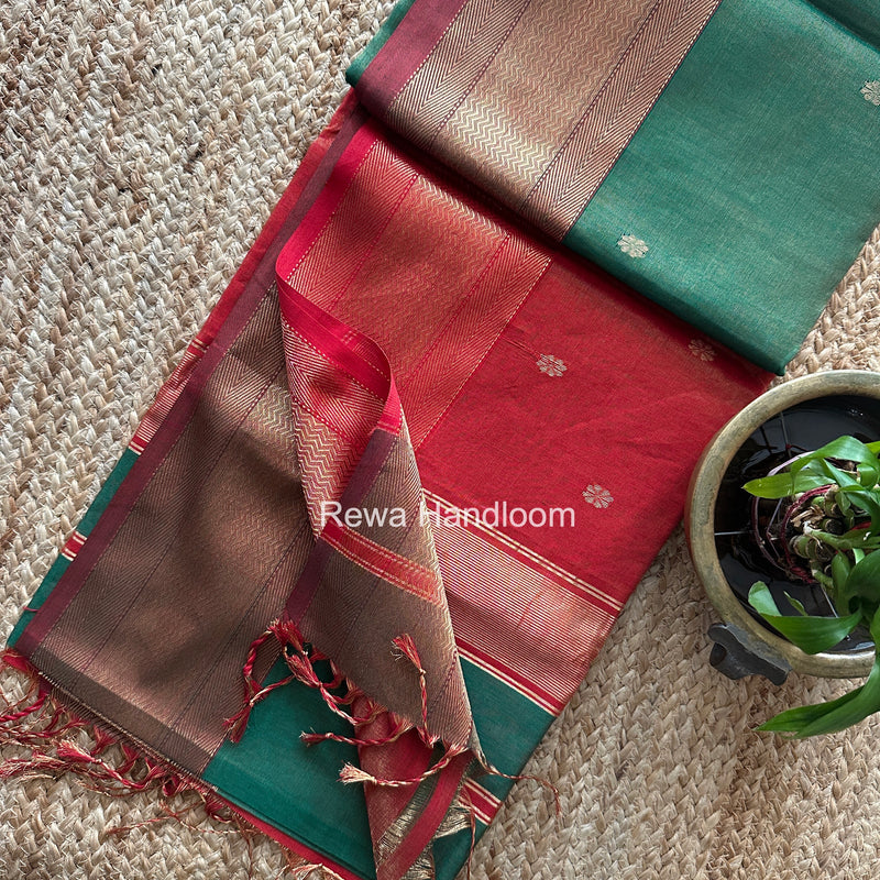 Maheshwari Tissue Butti Saree